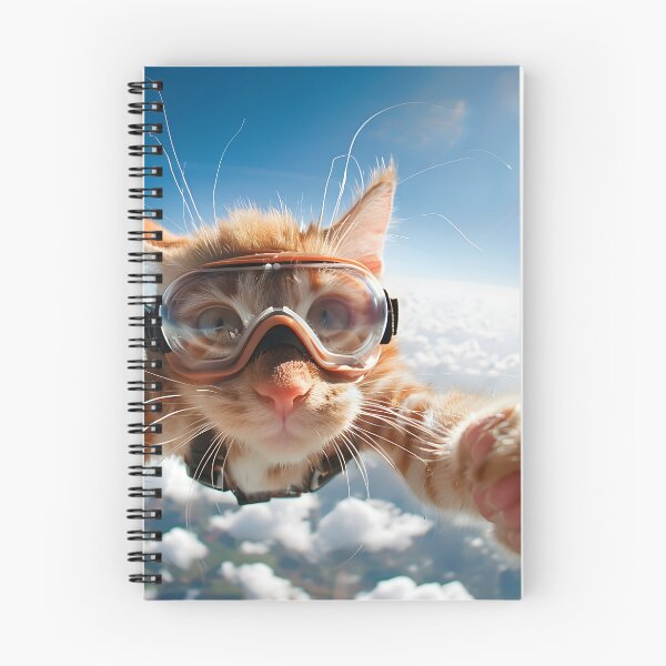Item preview, Skydiving cat print designed and sold by dcrc.