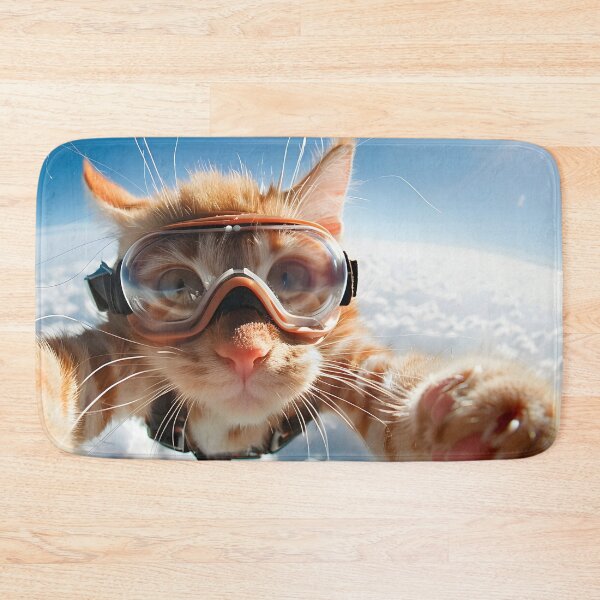Item preview, Skydiving cat print designed and sold by dcrc.
