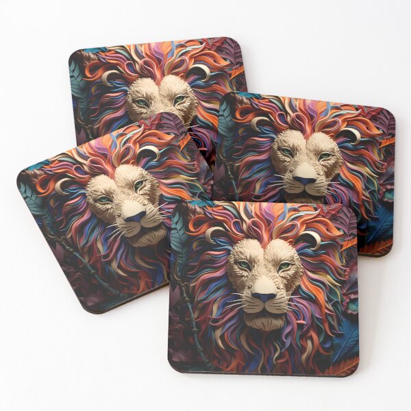 Item preview, Multicolored Lion Art Designed Print designed and sold by mondmakes.