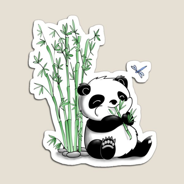 Panda Pocket Camo Bambu Brand Bear Anime Cartoon - Panda - Magnet