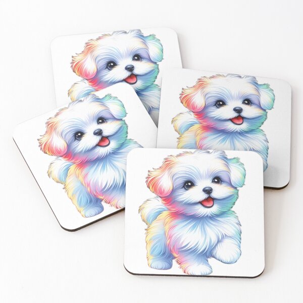 Item preview, Feliz cachorro maltés designed and sold by RetroDig.