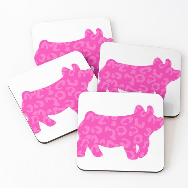 Item preview, Pink leopard print show pig designed and sold by mayceet.