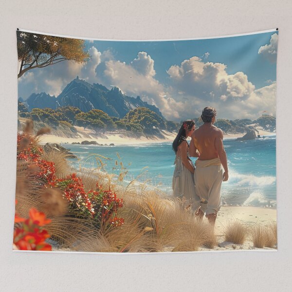 Item preview, Romantic walk on a secluded beach designed and sold by TheOosh.