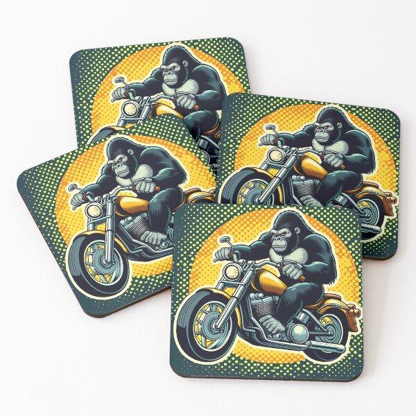 Item preview, Gorilla on a Motorcycle designed and sold by RetroDig.
