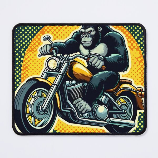 Item preview, Gorilla on a Motorcycle designed and sold by RetroDig.