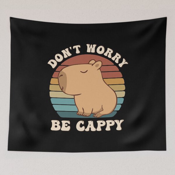 Item preview, Retro Rodent Capybara Dont Be Worry Be Cappy Funny Saying  designed and sold by alenaz.