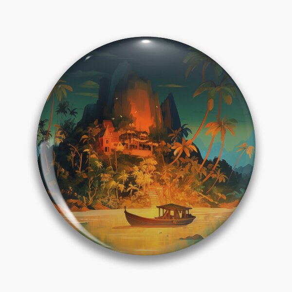 Item preview, Midnight Island Serenity designed and sold by PrintPulseInk.