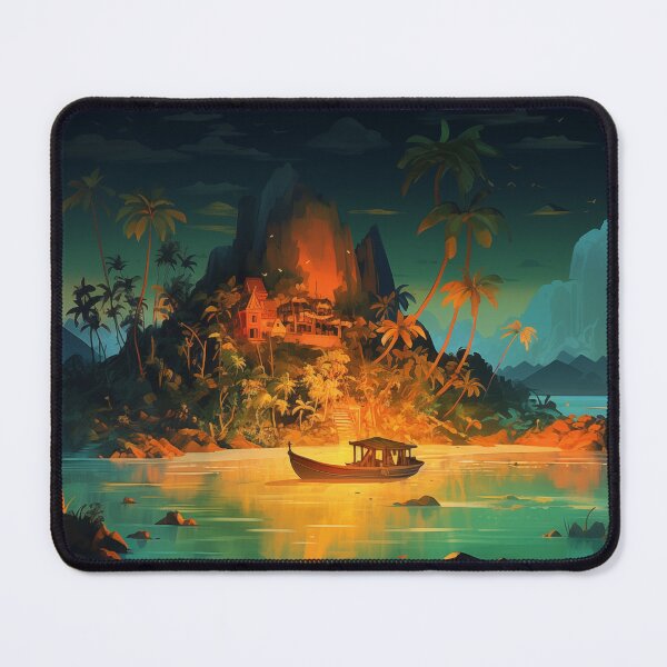 Item preview, Midnight Island Serenity designed and sold by PrintPulseInk.
