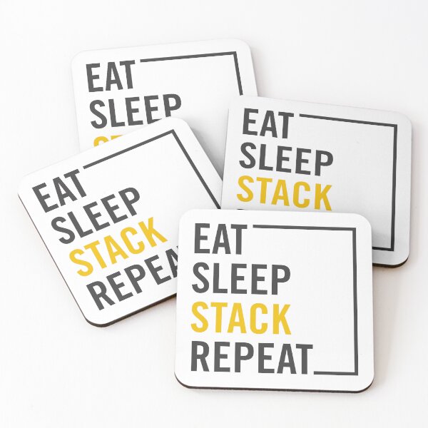 Item preview, "Eat, Sleep, Stack, Repeat: Funny Adventures in Competitive Cup Stacking - Stacking Cups, Speed Stacker, Sport Stacker, Stacking!" designed and sold by artworkathome.