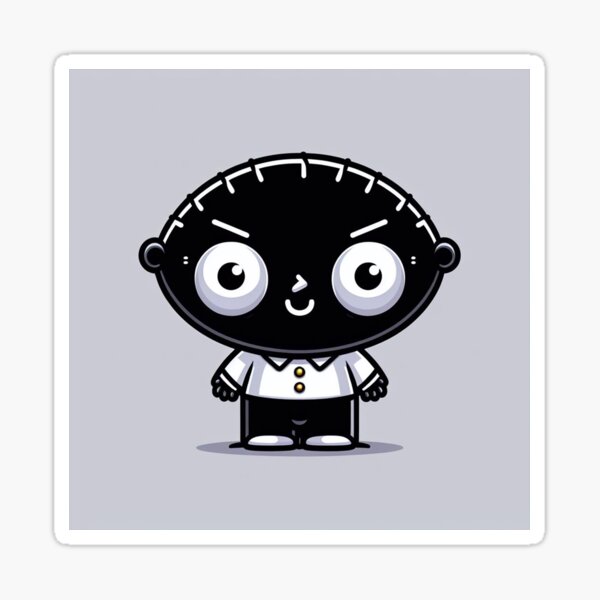 Item preview, black and white Stewie photograph designed and sold by SaraDatCool.