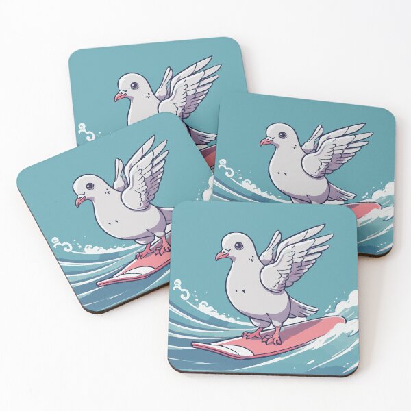 Item preview, Cute pigeon surfer designed and sold by Atlantico54.
