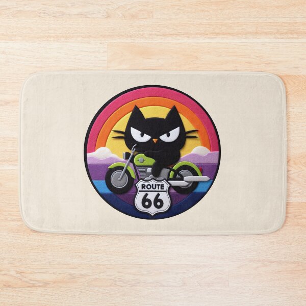 Item preview, Biker Cat ROUTE 66 designed and sold by GALUMARKET.