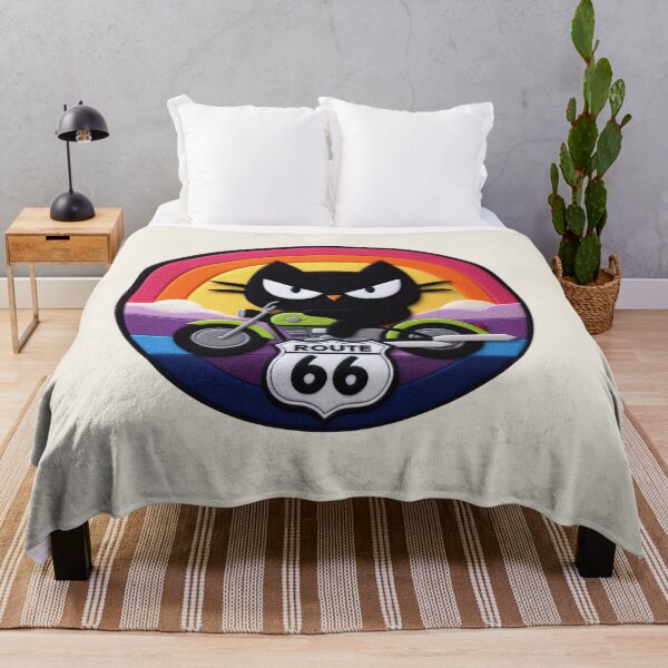 Item preview, Biker Cat ROUTE 66 designed and sold by GALUMARKET.