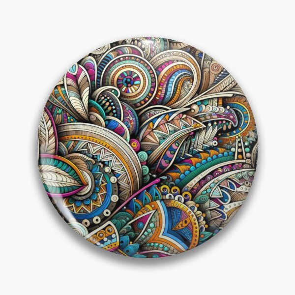 Item preview, Diseño zentangle en colores brillantes contemporáneos. designed and sold by Blessinger77.