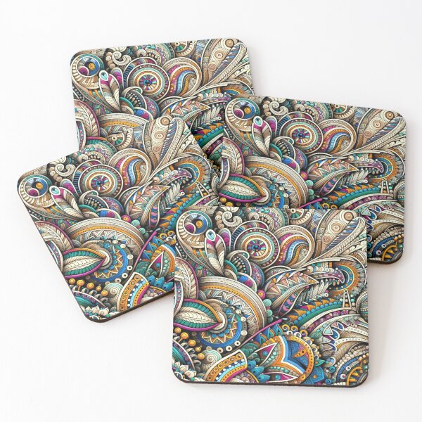 Item preview, Zentangle design in contemporary bright colors designed and sold by Blessinger77.