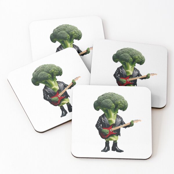 Item preview, broccoli rock star playing electric guitar designed and sold by rizaldz.