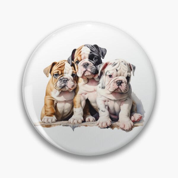 Item preview, Watercolor Bulldog Puppies designed and sold by ttntt.