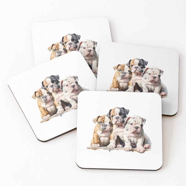 Item preview, Watercolor Bulldog Puppies designed and sold by ttntt.