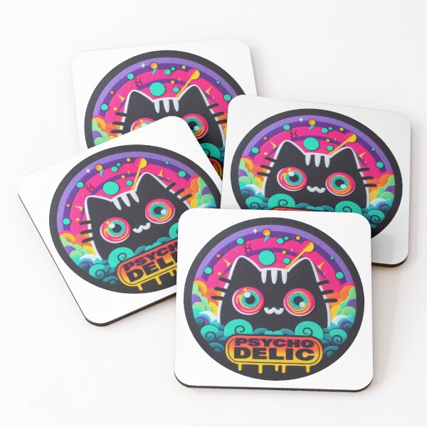 Item preview, Psychedelic Cat "Psycho Delic" designed and sold by GALUMARKET.