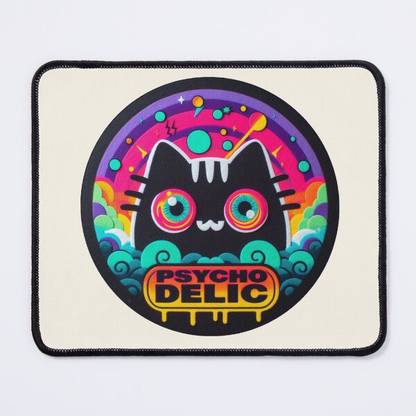 Item preview, Psychedelic Cat "Psycho Delic" designed and sold by GALUMARKET.