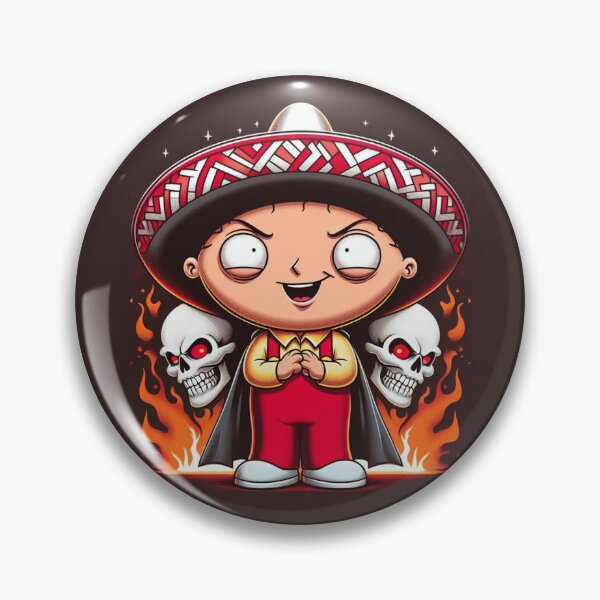 Item preview, Halloween Stewie with a sombrero sticker designed and sold by SaraDatCool.