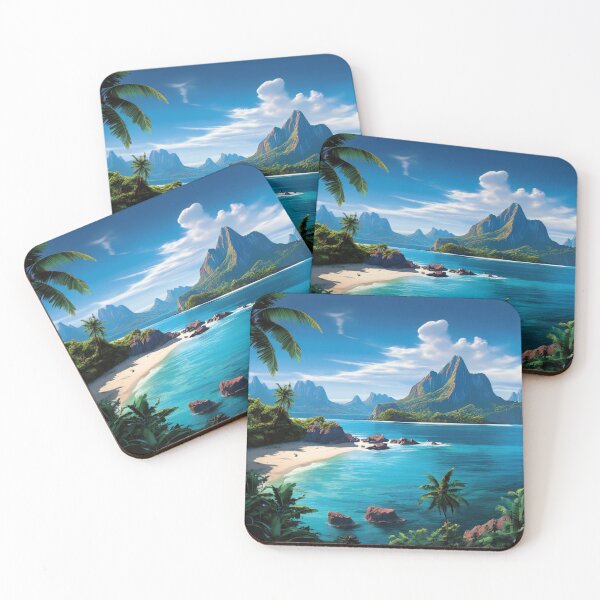 Item preview, REMOTE TROPICAL ISLAND - GETAWAY-POSTER, designed and sold by Eandbeyond.