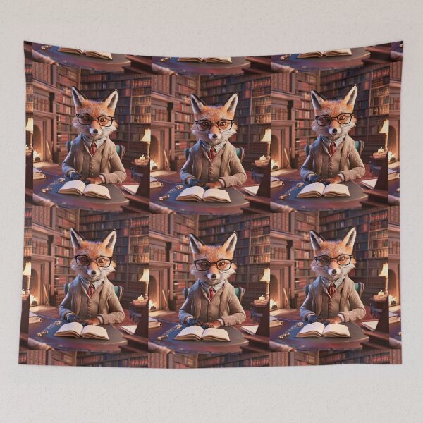 Item preview, Fox Portrait. fox with glasses, fox character designed and sold by FoxVibes.