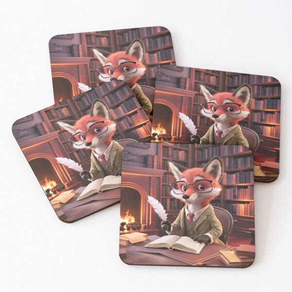 Item preview, Fox Portrait. fox with glasses, fox character designed and sold by FoxVibes.