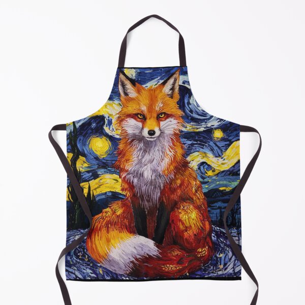 Item preview, Fox Portrait. fantasy fox, vincent van gogh style designed and sold by FoxVibes.