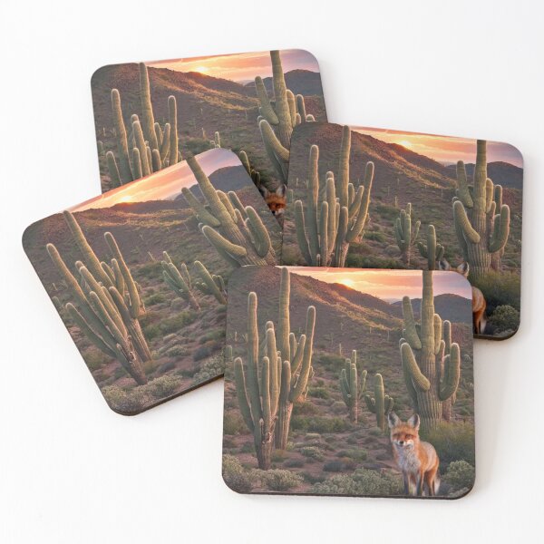 Item preview, Fox Portrait. arizona desert, arizona nature saguaro cacti designed and sold by FoxVibes.