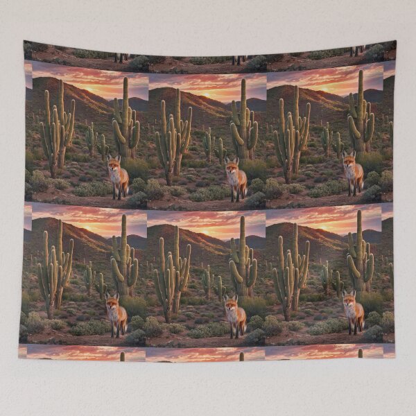 Item preview, Fox Portrait. arizona desert, arizona nature saguaro cacti designed and sold by FoxVibes.
