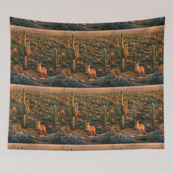 Item preview, Fox Portrait. arizona desert, arizona nature saguaro cacti designed and sold by FoxVibes.