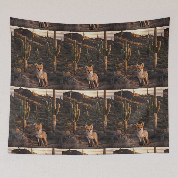 Item preview, Fox Portrait. arizona desert, arizona nature saguaro cacti designed and sold by FoxVibes.