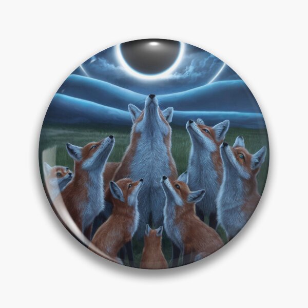Item preview, Fox Portrait. total solar eclipse, celestial event designed and sold by FoxVibes.