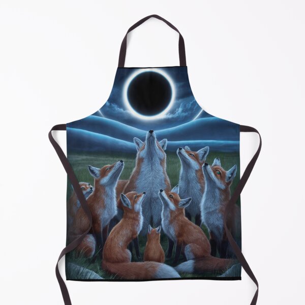 Item preview, Fox Portrait. total solar eclipse, celestial event designed and sold by FoxVibes.