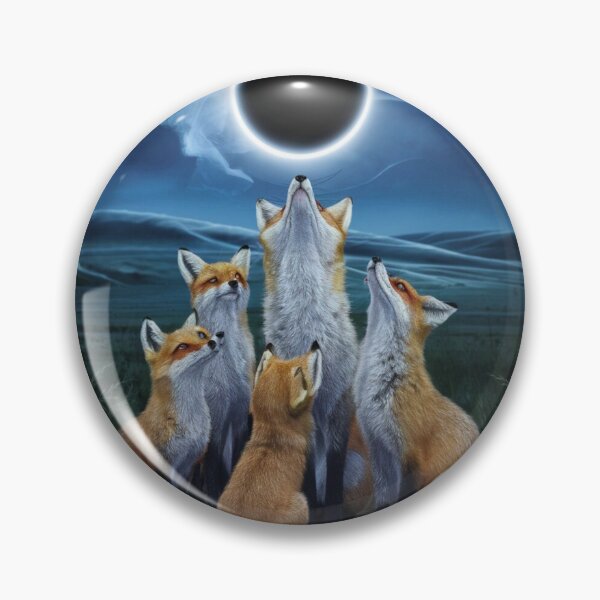 Item preview, Fox Portrait. total solar eclipse, celestial event designed and sold by FoxVibes.