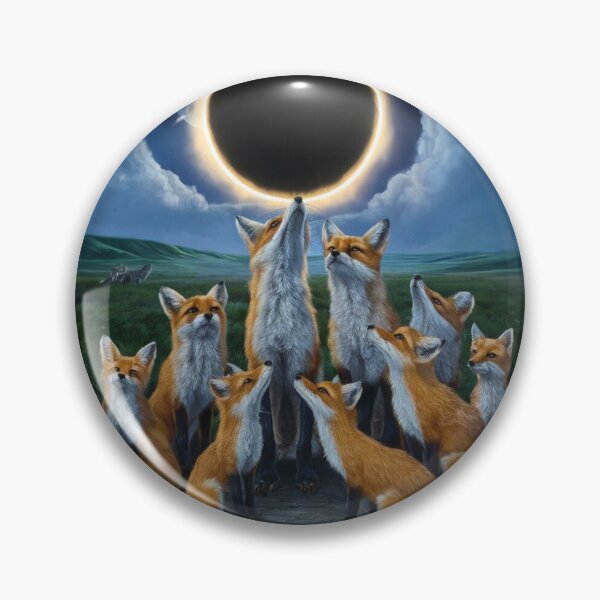 Item preview, Fox Portrait. total solar eclipse, celestial event designed and sold by FoxVibes.