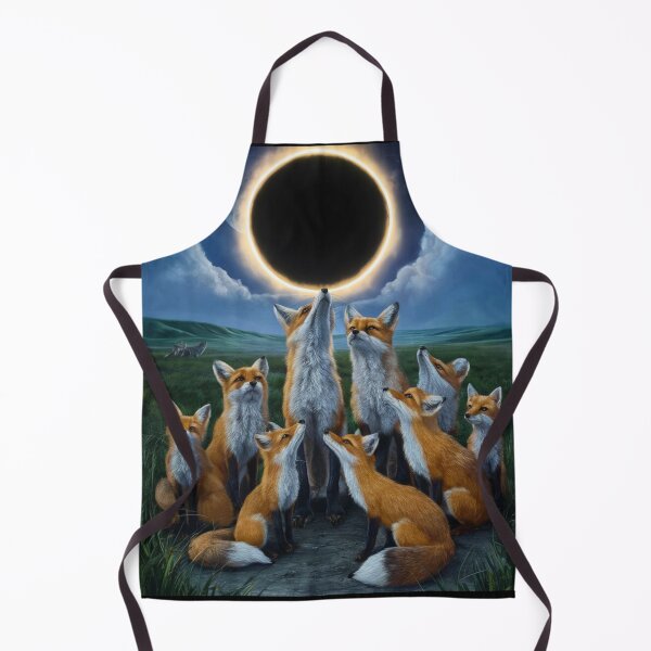 Item preview, Fox Portrait. total solar eclipse, celestial event designed and sold by FoxVibes.