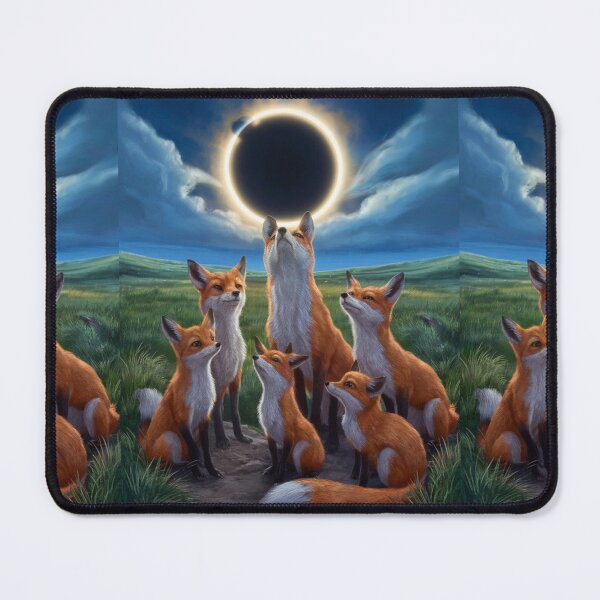 Item preview, Fox Portrait. total solar eclipse, celestial event designed and sold by FoxVibes.