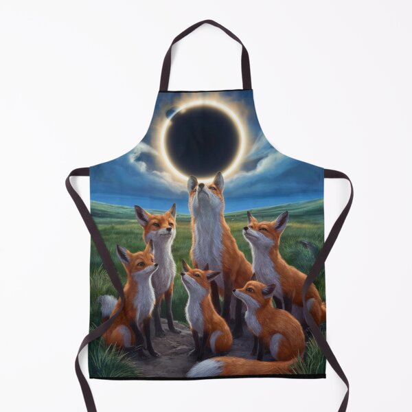 Item preview, Fox Portrait. total solar eclipse, celestial event designed and sold by FoxVibes.