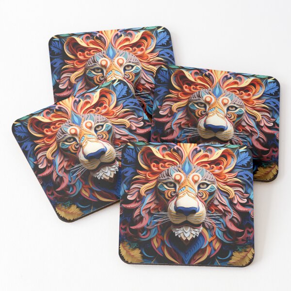 Item preview, Colorful 3D Style Lion Art Print designed and sold by mondmakes.