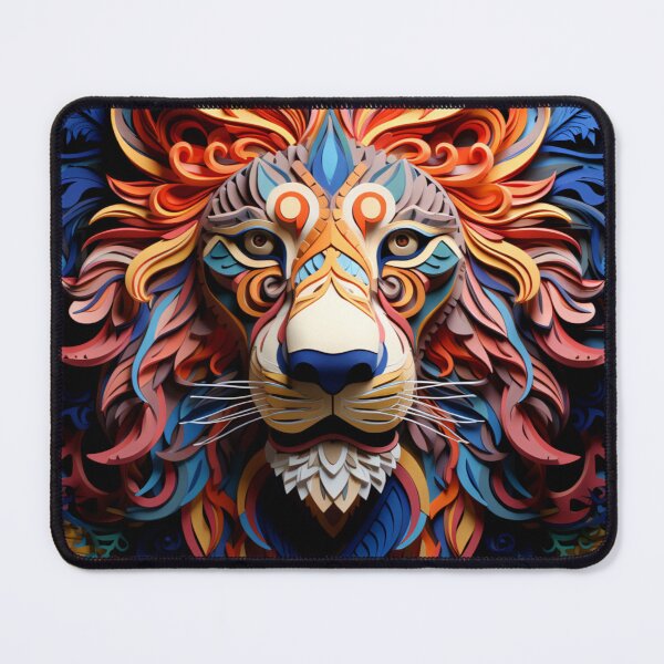 Item preview, Colorful 3D Style Lion Art Print designed and sold by mondmakes.