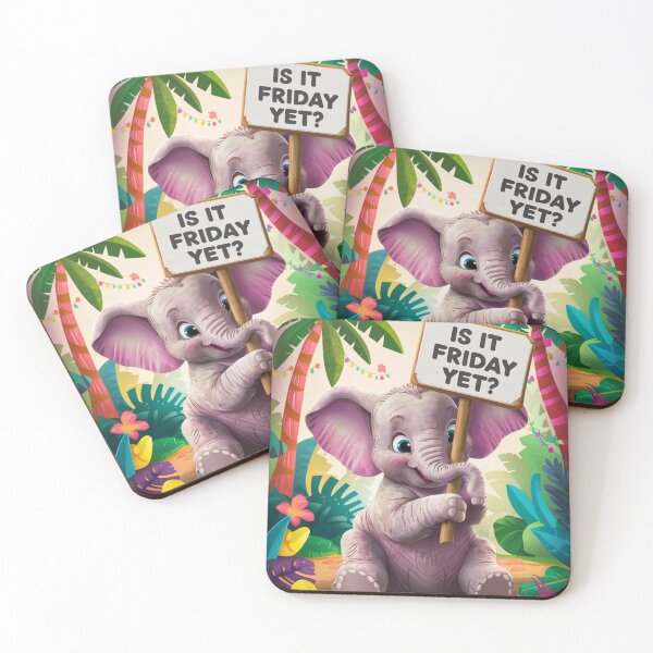 Item preview, Elephant Portrait. funny elephant, is it friday yet designed and sold by ElephantVibes.