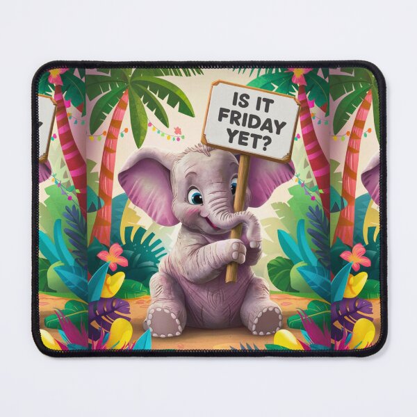 Item preview, Elephant Portrait. funny elephant, is it friday yet designed and sold by ElephantVibes.
