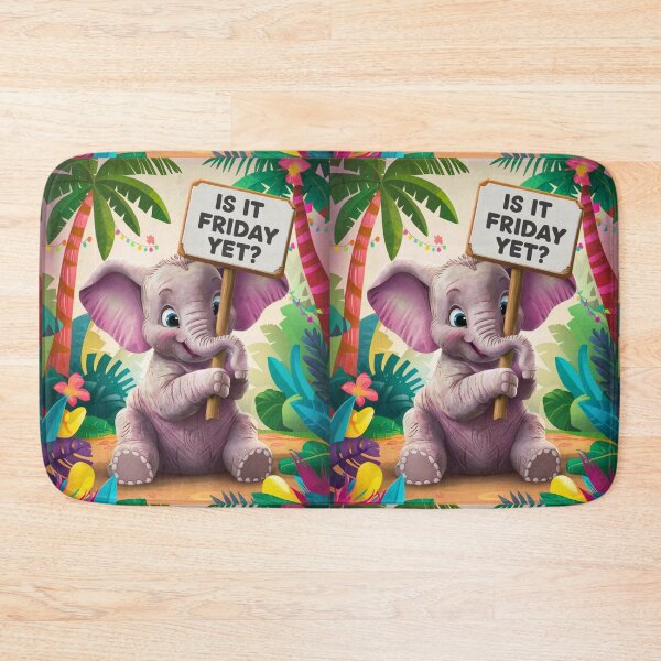 Item preview, Elephant Portrait. funny elephant, is it friday yet designed and sold by ElephantVibes.