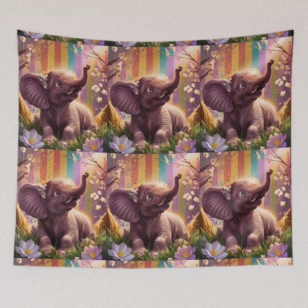 Item preview, Elephant Portrait. cute elephant, spring vibe designed and sold by ElephantVibes.