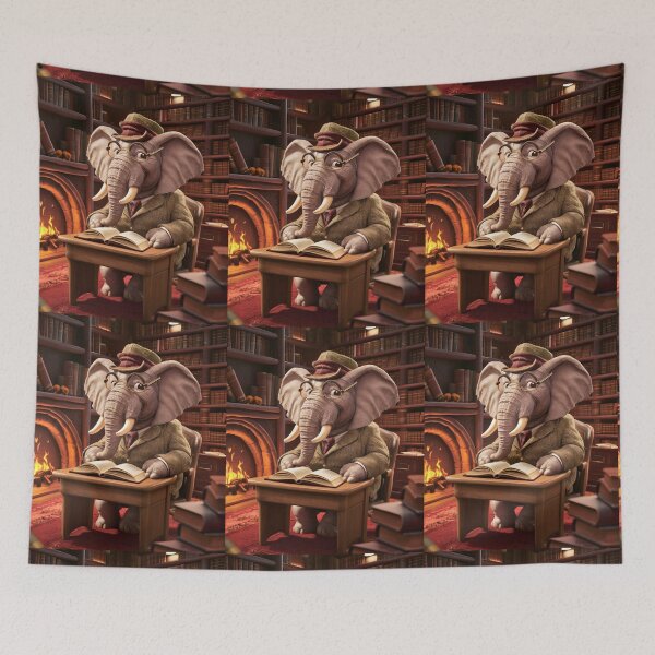 Item preview, Elephant Portrait. elephant with glasses, elephant character designed and sold by ElephantVibes.