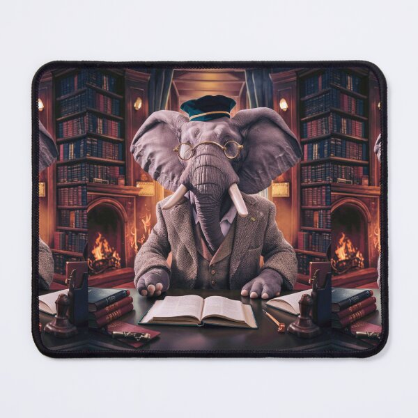 Item preview, Elephant Portrait. elephant with glasses, elephant character designed and sold by ElephantVibes.