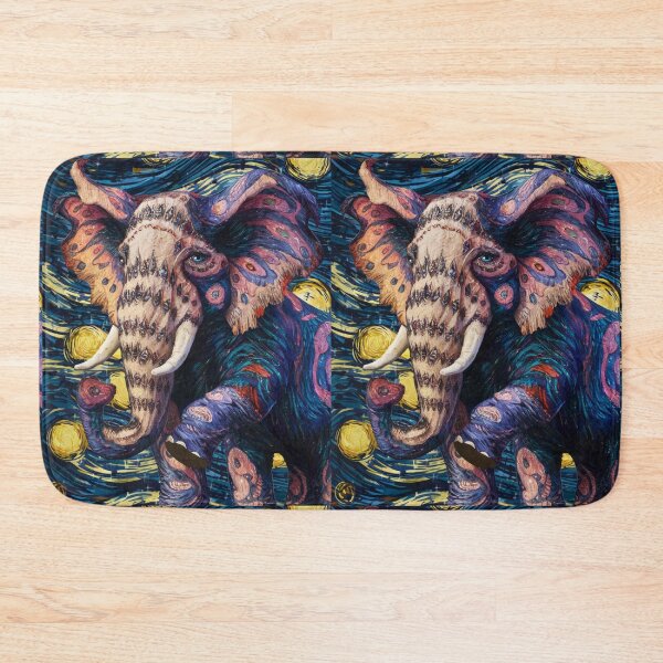Item preview, Elephant Portrait. vincent van gogh style, fantasy elephant designed and sold by ElephantVibes.