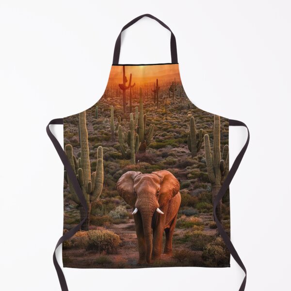 Item preview, Elephant Portrait. arizona desert, arizona nature saguaro cacti designed and sold by ElephantVibes.